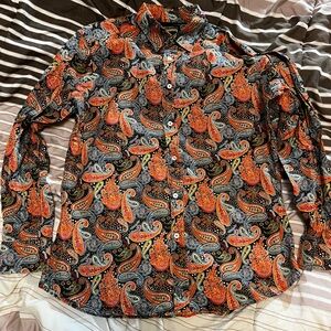 Daniel Cremieux Multicolor Paisley Casual Button Down Shirt